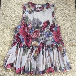 Ginger G Floral Sheer Crop Top
